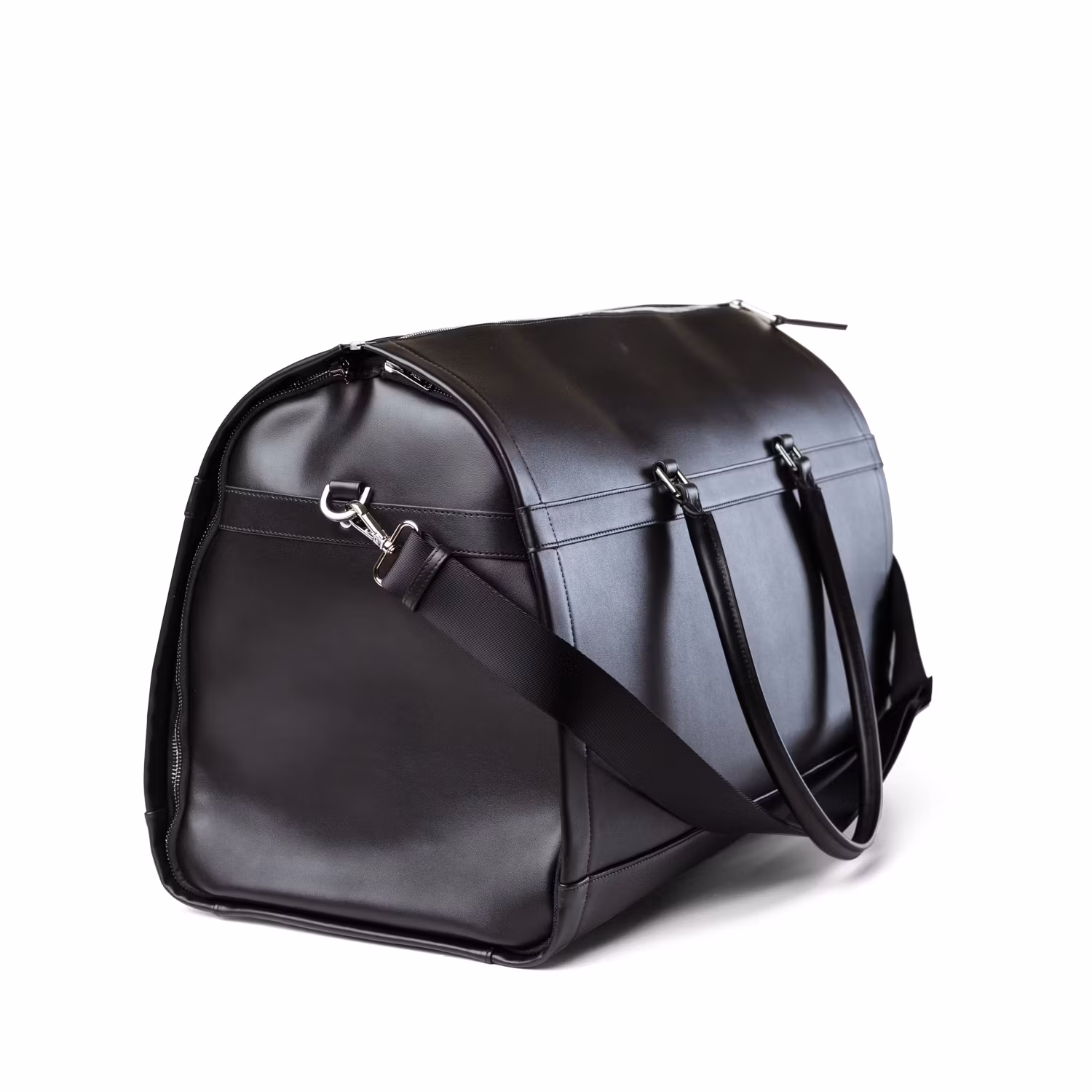 Vikbar Weekend Bag Läder Svart