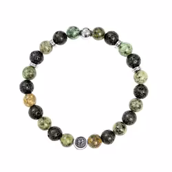 Ädelstensarmband 8mm African Lava