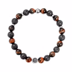 Ädelstensarmband 8mm Volcanic Flame
