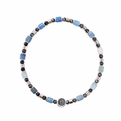 Ädelstensarmband 4mm Blue Halo