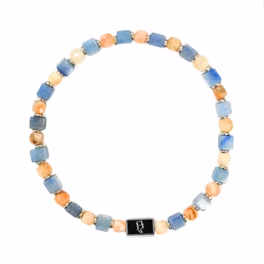 Ädelstensarmband 4mm Sandstone Blue