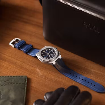 edd. Klocka Gummi Blå