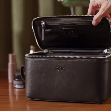 Necessär Läder Svart