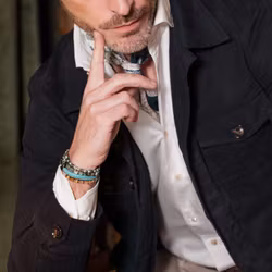 Läderarmband Singel Turquoise