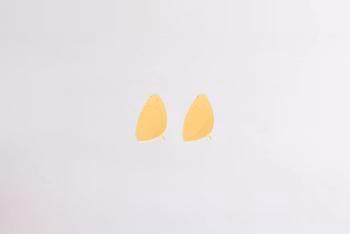Dainty Pebble stud earrings gold | mat finish