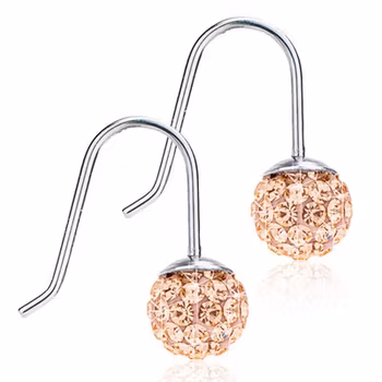 Crystal Ball Pendant Golden Rose