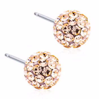 Crystal Ball Golden Rose 8mm
