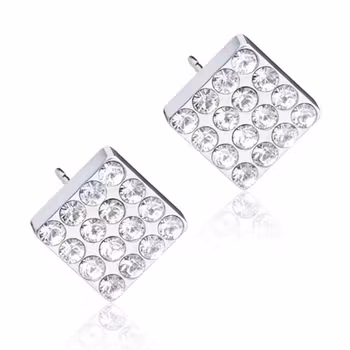 Brilliance Square Crystal Silver