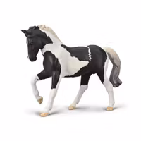 Varmblod hingst svartvit (Collecta)