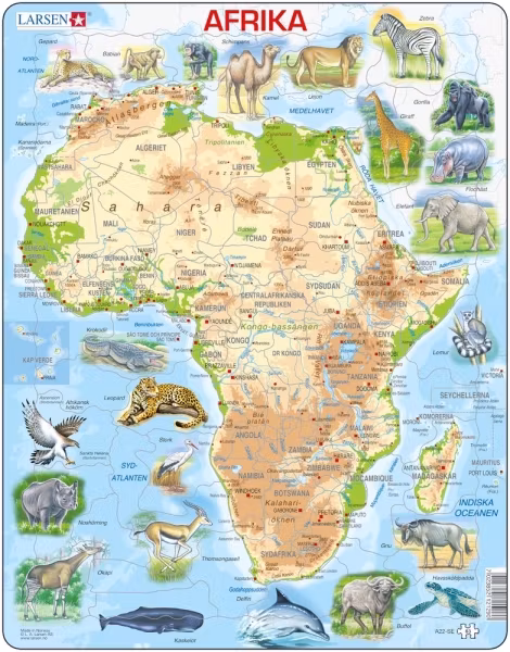 Karta Afrika 63 bitar