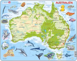 Karta Australien 65 bitar