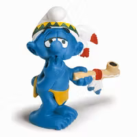 Indiansmurf med fredspipa