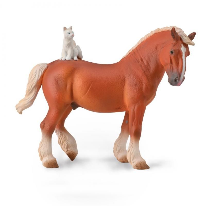 Arbetshäst med katt (Collecta)