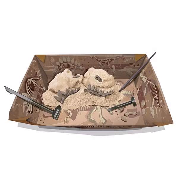 Gräv fram och bygg ihop ett dinosaurieskelett - Stegosaurus