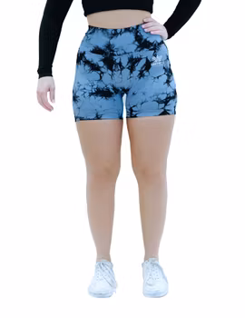 Tie Dye Shorts - Ljusblå