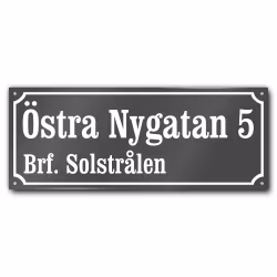 Husskylt gråvit 56x22cm