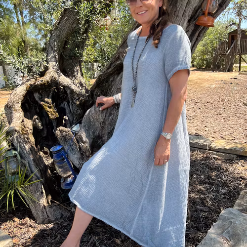 Dress Tavira - stone grey