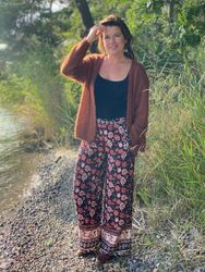 Boho pants  Black/red
