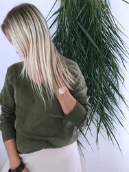 fancy unique blouse green