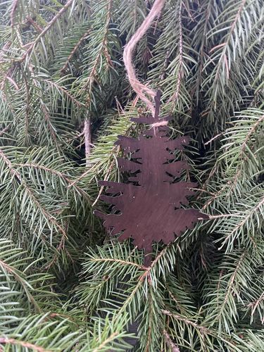 Julgransdekoration rostig Gran  - 6 CM