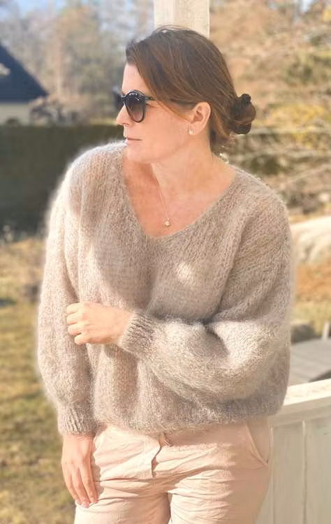 Mohair Lyx stickad tröja American Dreams Milana