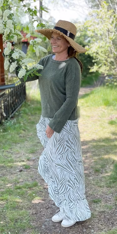 Omlottkjol kaki tiger