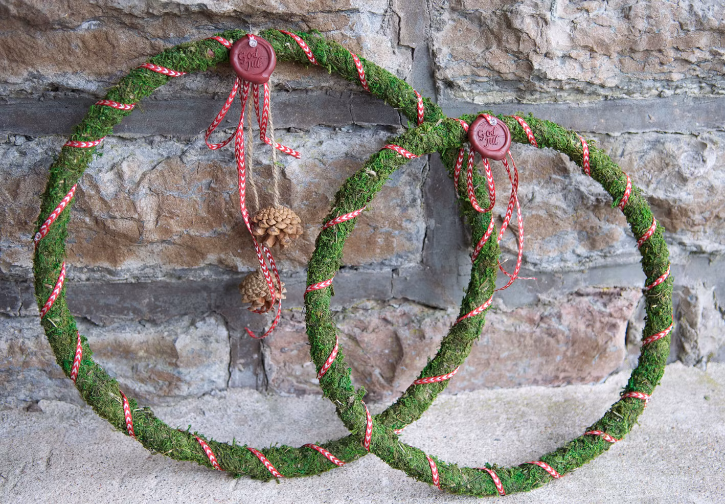 Mosskrans i set of 2