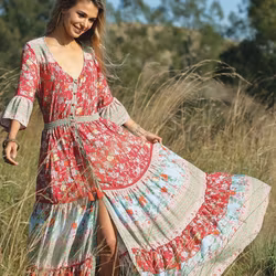 Havillah Maxi Dress - Rococo Red
