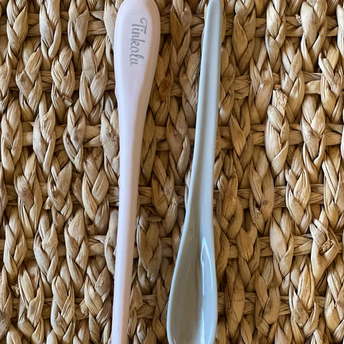 Long ceramic spoon Asian style