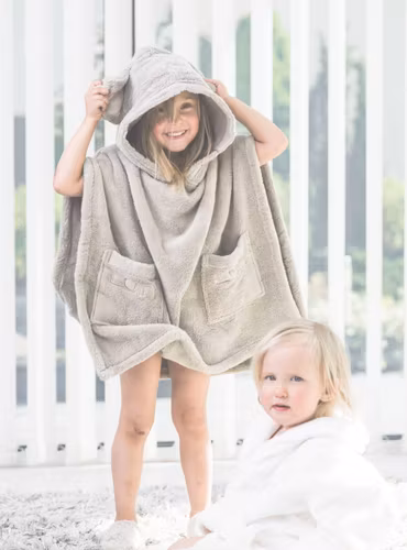 Poncho handuk till barn 5-10 år