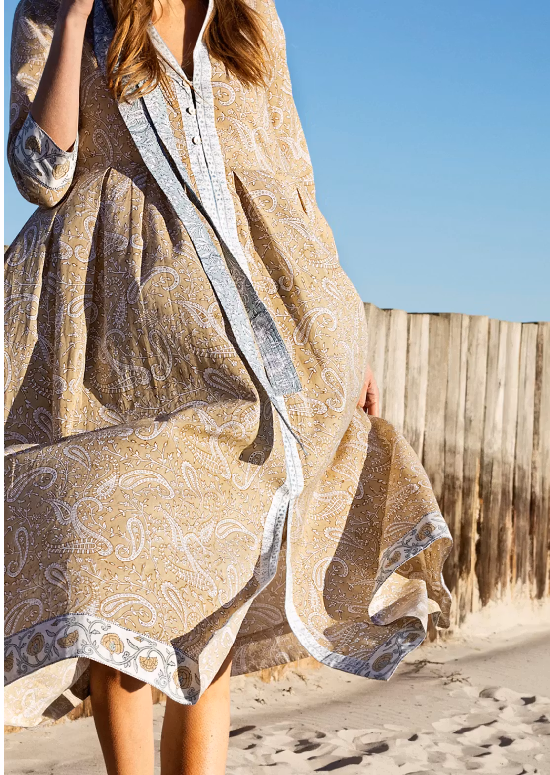 Jaipur Day Dress in Light Brown