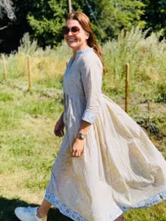 Jaipur Day Dress in Light Brown