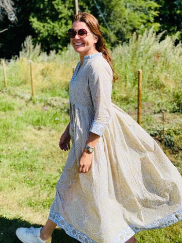 Jaipur Day Dress in Light Brown