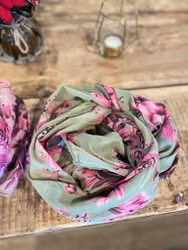 Scarf Fuxia flower