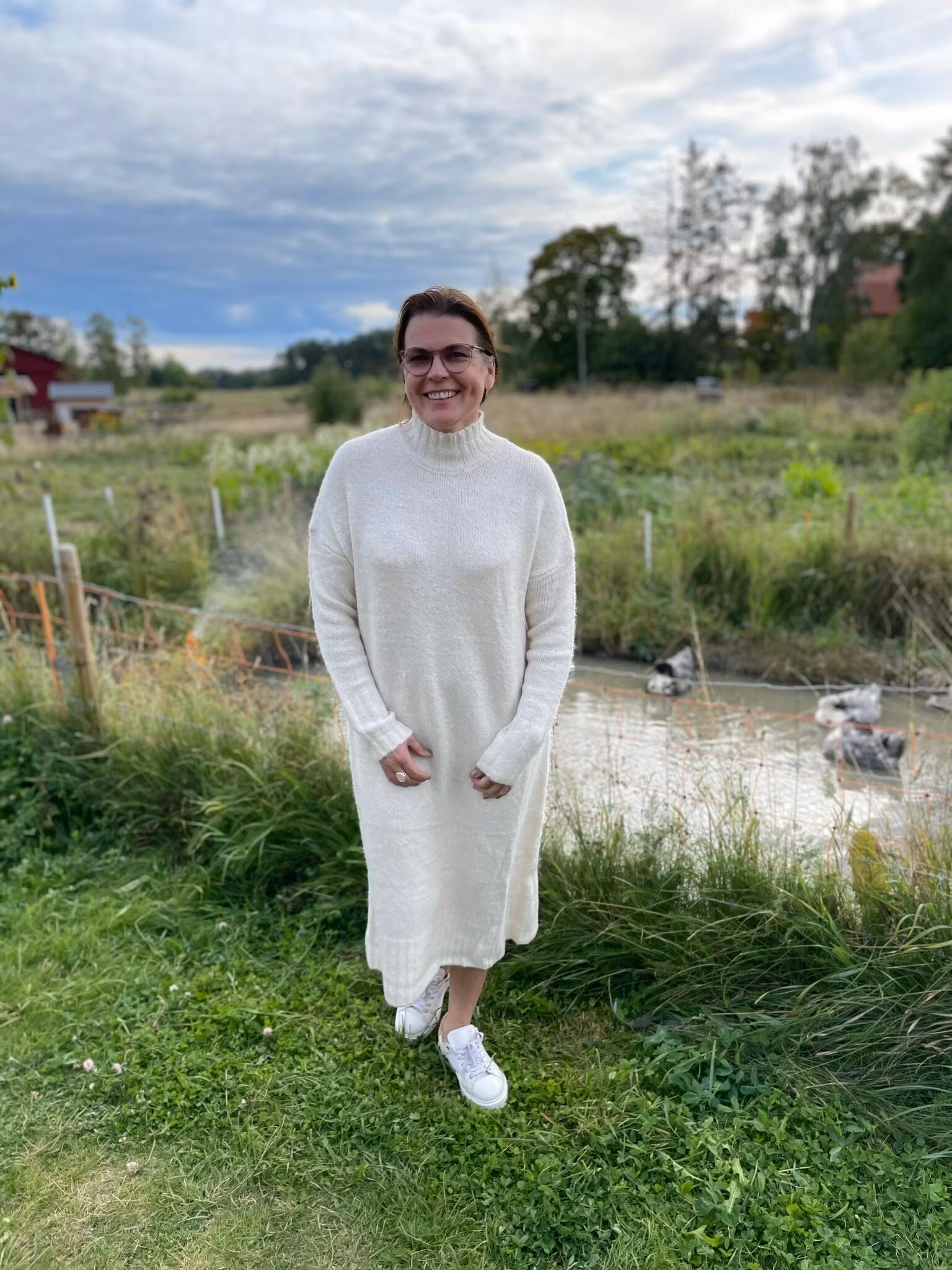 Stickad lång klänning Ebba Soya concept