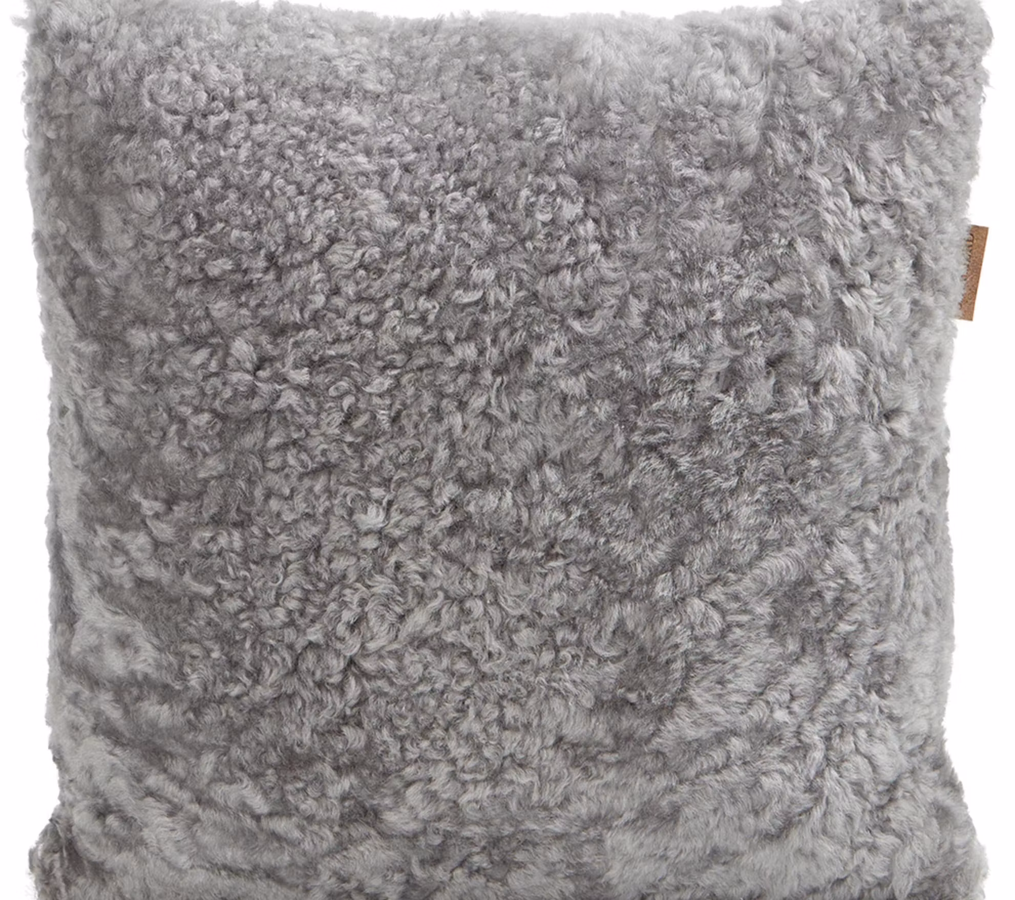 Lina fårskinnskudde, ullbaksida 40x40cm Granit