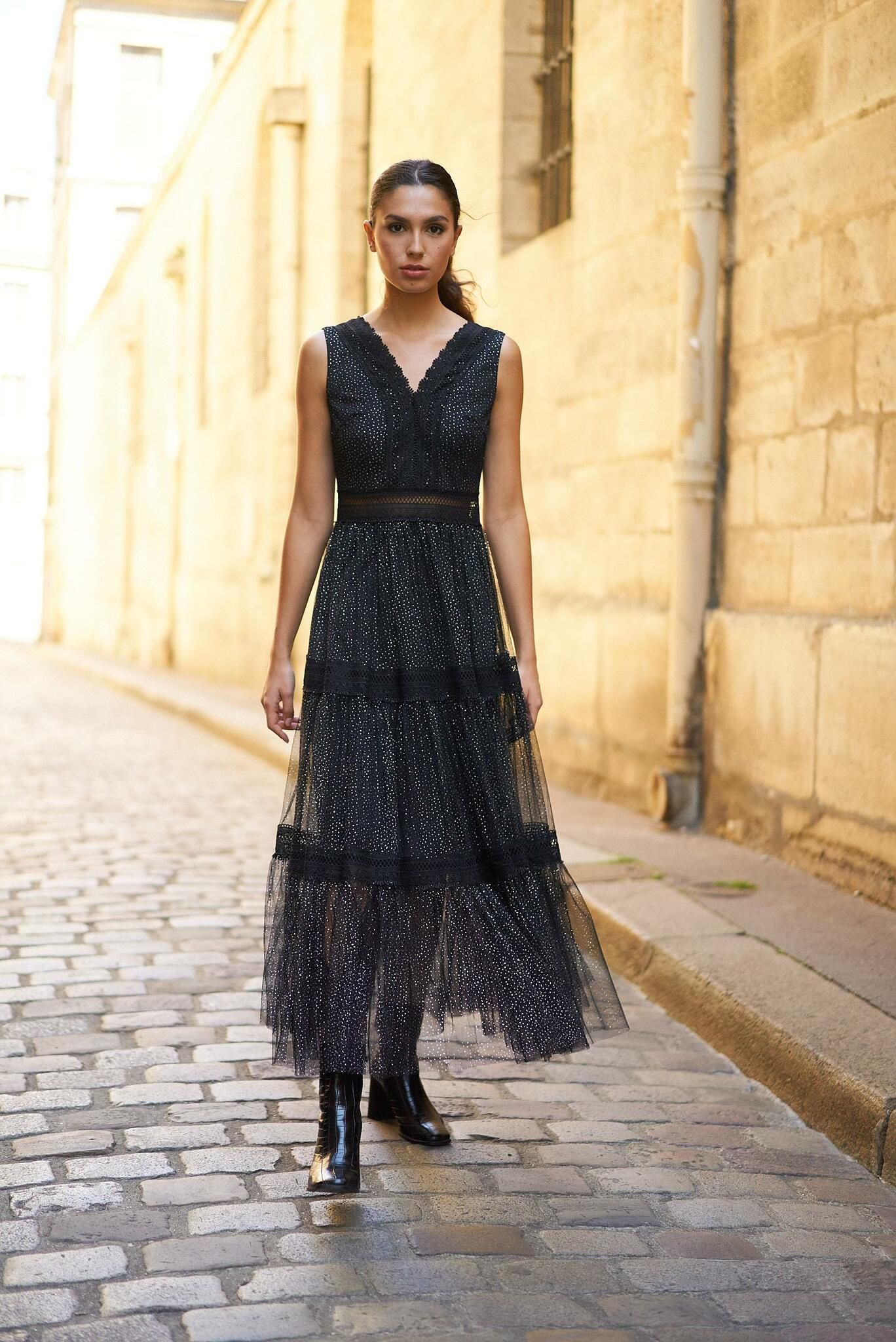 Party dress black and silver dream