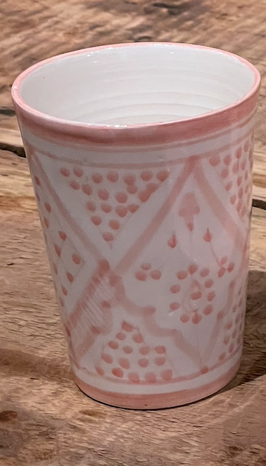 Marocansk handgjord  mugg rosa