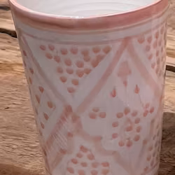 Marocansk handgjord  mugg rosa