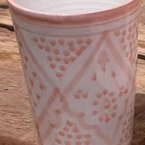 Marocansk handgjord  mugg rosa