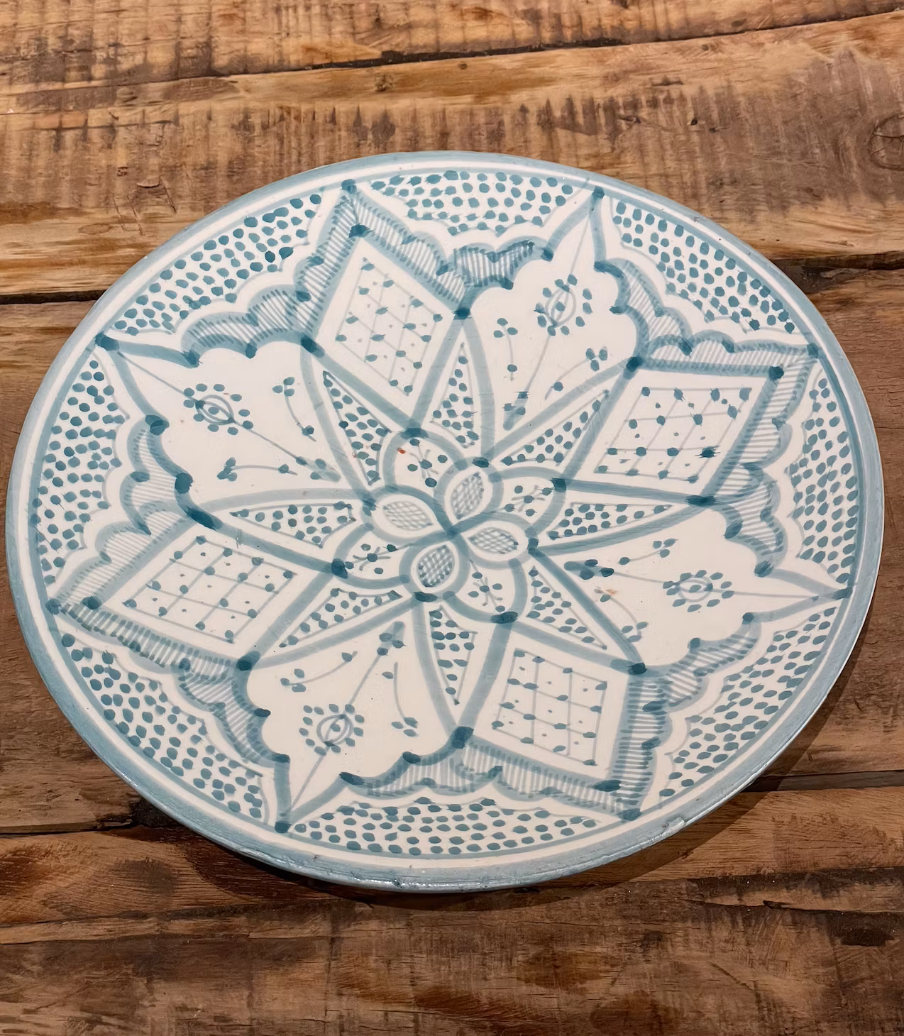 Marockansk  handgjord mat tallrik 30cm