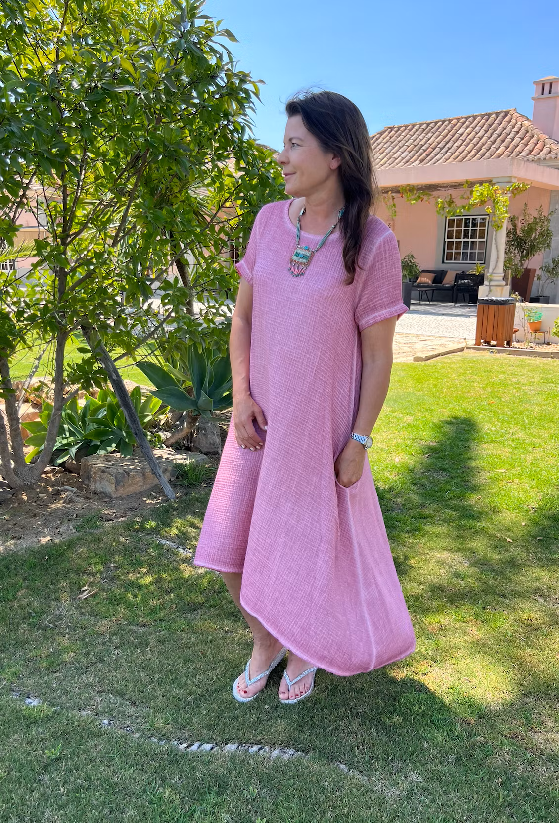 Klänning Tavira rasberry pink