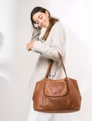 Leather shoulder bag BIBA Winona