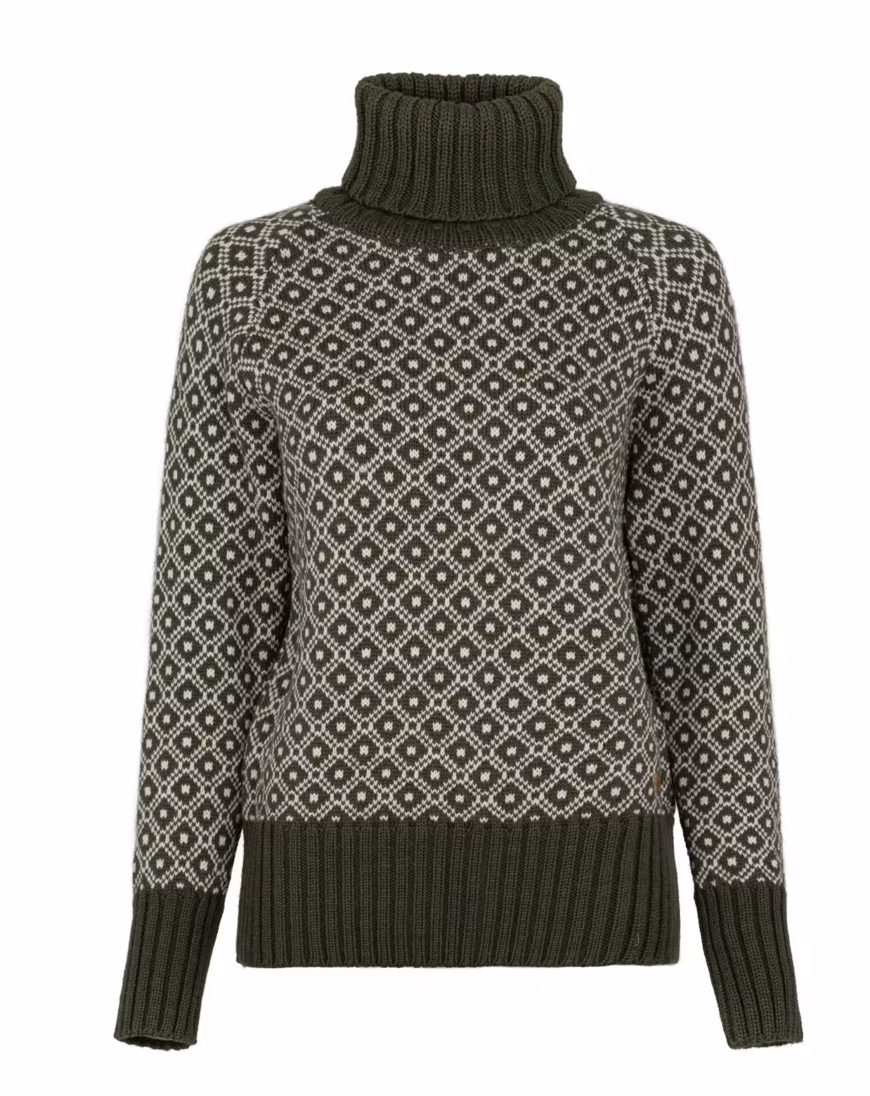 Knitted polo olive