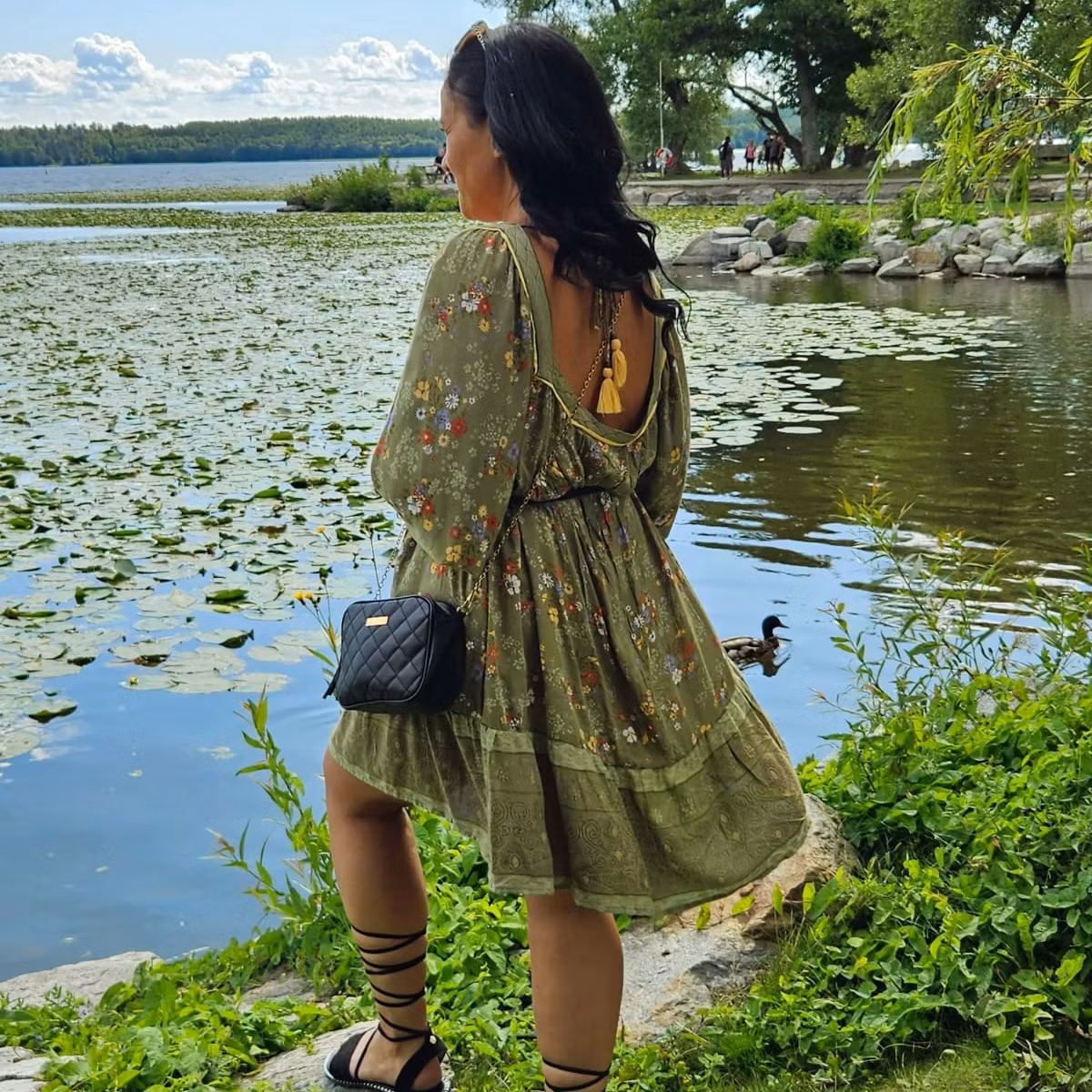 Annie Swing Dress - Olive