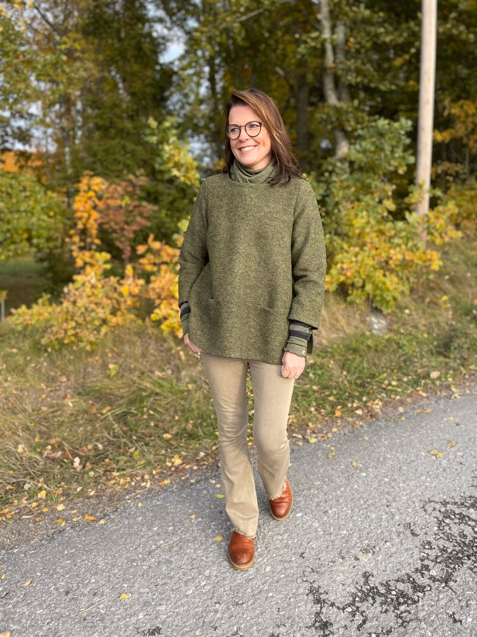 Winter dream wool tunic melange green