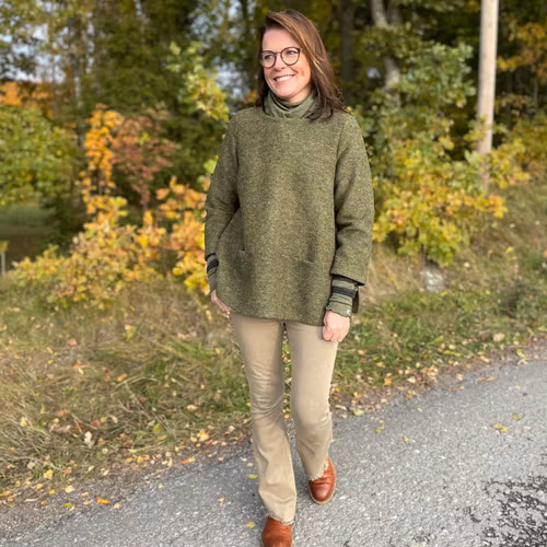 Winter dream wool tunic melange green
