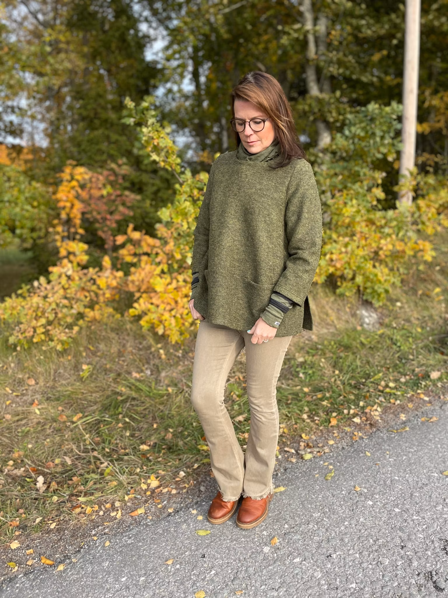Winter dream wool tunic melange green