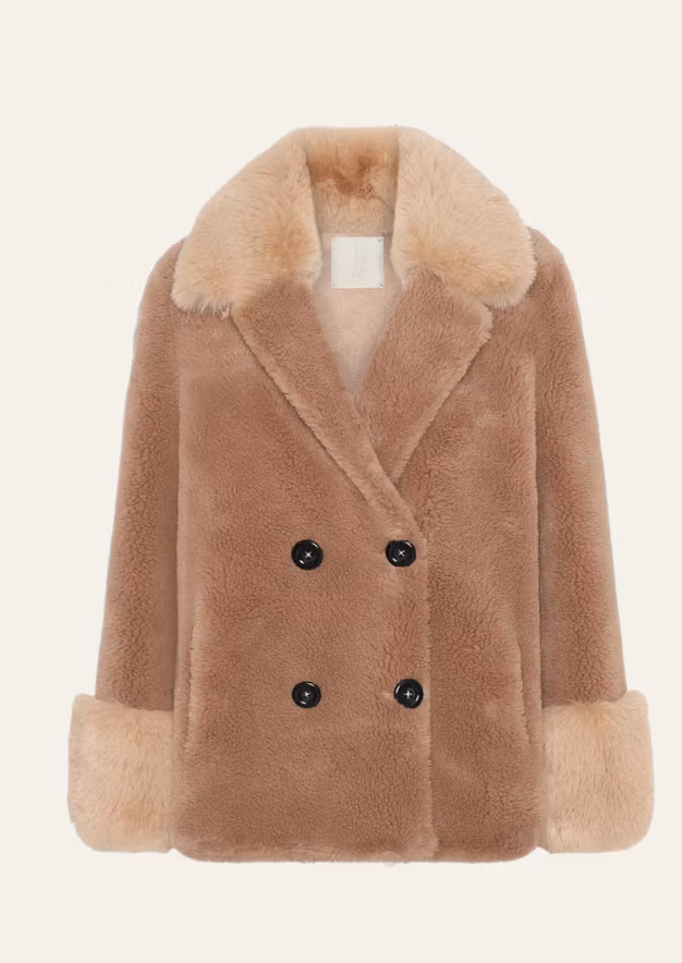 Fiona wool coat short light brown