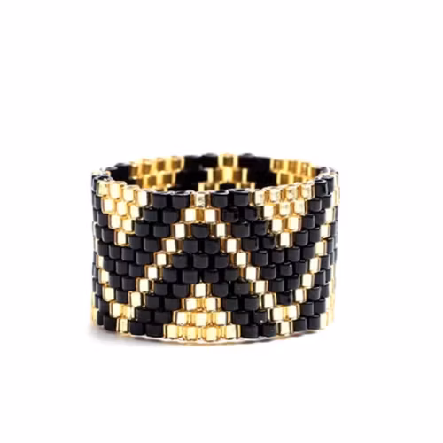 Bohemian beaded ring